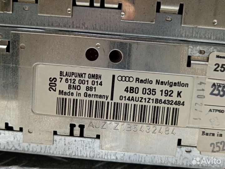 Магнитола для Audi A6 C5 4B0035192KX