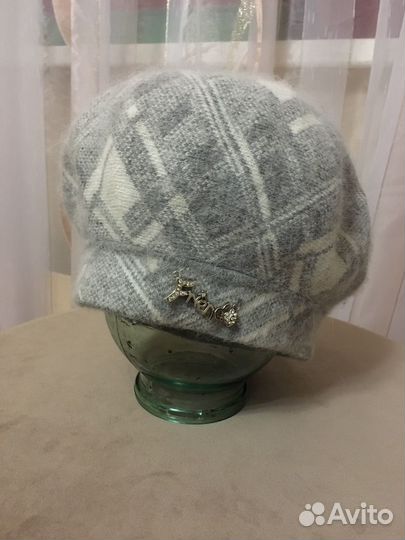 Берет зимний ангора и шерсть