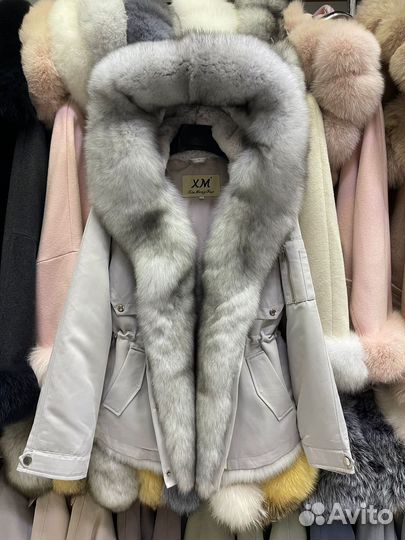 Парка с натуральным мехом