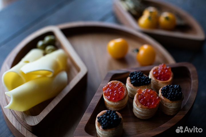 Менажница новая разборная 3 секции + мастика