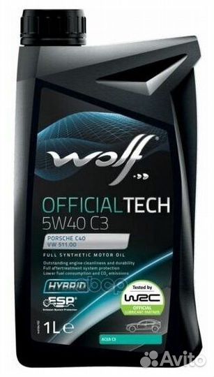 Wolf officialtech 5W40 C3 1L 8333279 Wolf