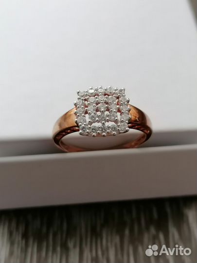 Элегантное серебряное кольцо с 25 Фианитами