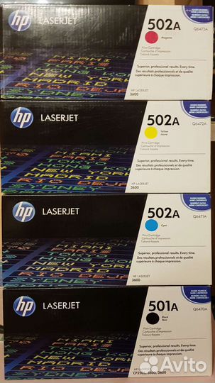 Картриджи hp 501а, 502а (Q6470A-Q6473A)