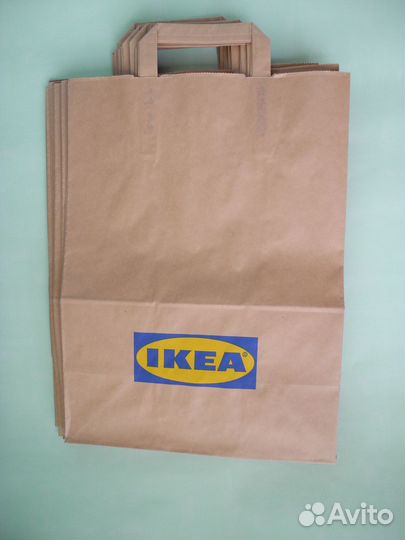 Крафт пакет Икеа средний 38х28х16 см, до 7 кг