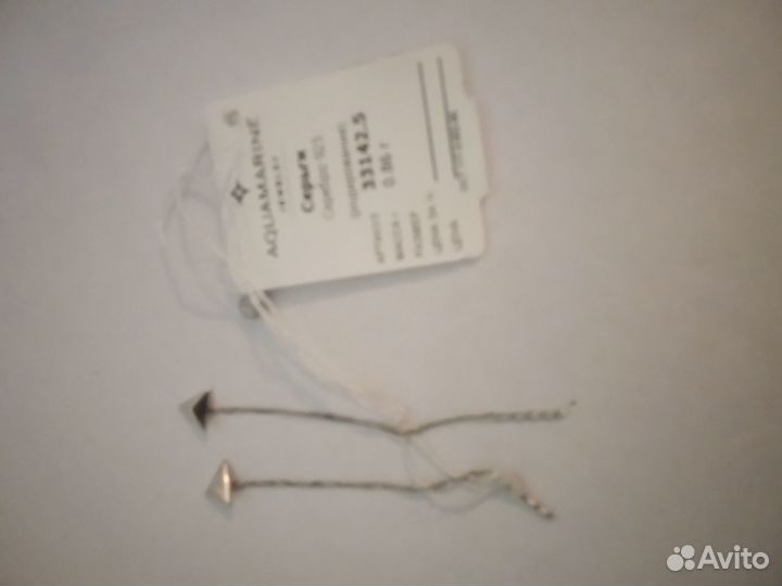 Серьги -продевки, серебро