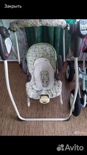 Шезлонг,качели электронные детские