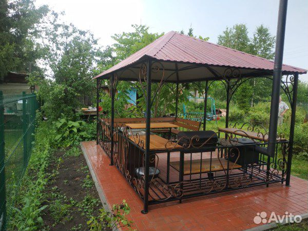 Беседка + мангал + печь с коптильней