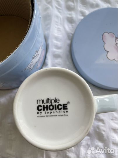 Кружка подарочная фарфор в жестяной коробке