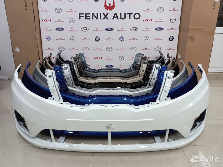 Бампер крашеный Киа Рио 3 с 11-14 год