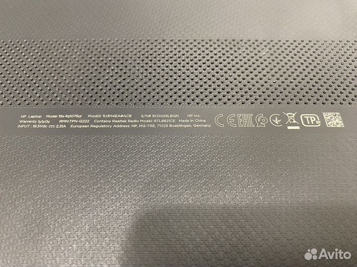 Ноутбук hp 15s