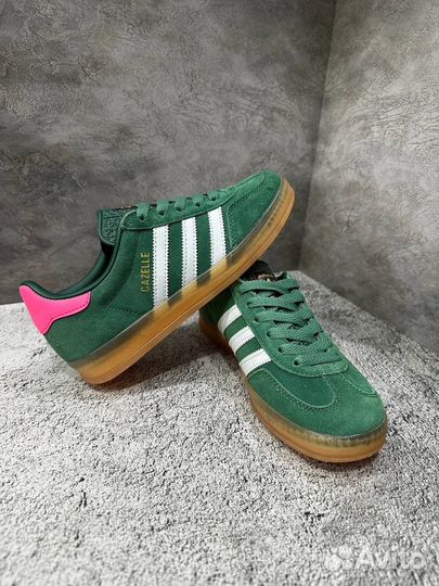 Adidas Gazelle Indoor Collegiate Green Pink