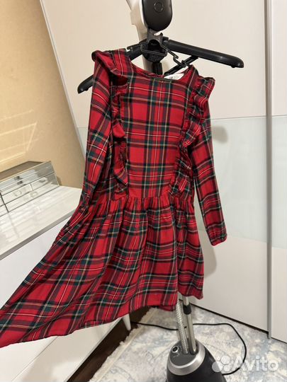 Платье школьное в клеточку hm 8-9 лет 134 рост