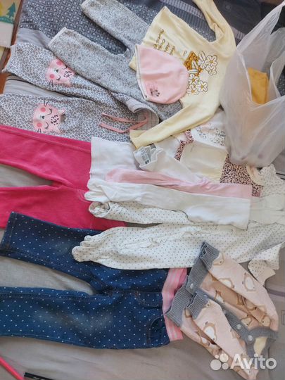 Пакет вещей на девочку 80-86 размер