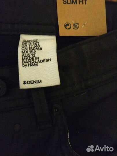 Джинсы denim на рост 152 новые