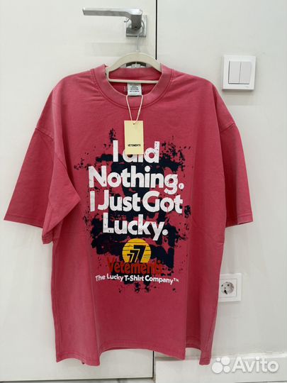 Футболка vetements lucky oversize (топовая)