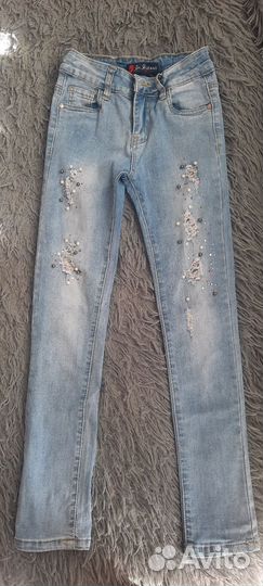 Джинсы и юбочка плиссе