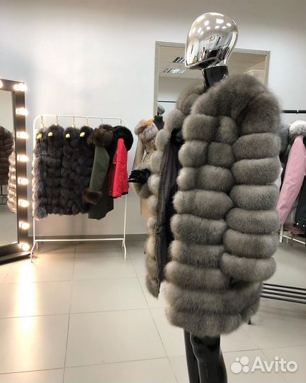 Шуба из песца под соболь