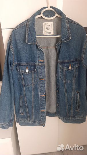 Джинсовая куртка-рубашка pull & bear