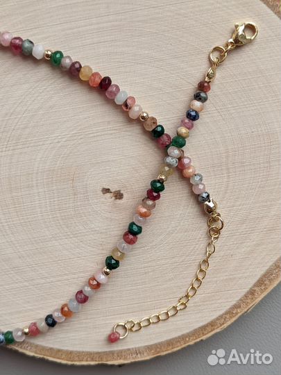 Колье чокер из натуральных камней