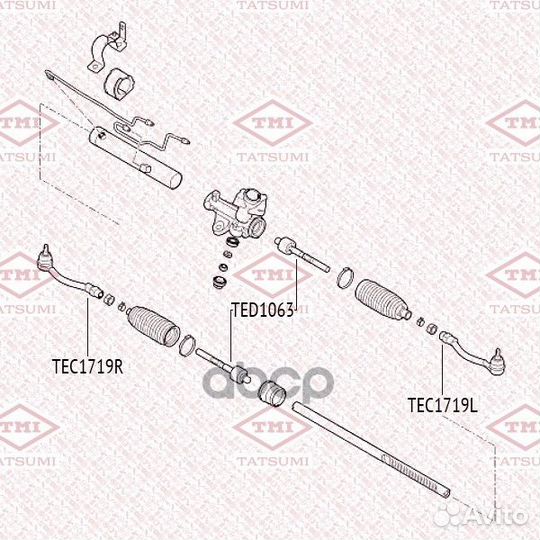 Наконечник рулевой тяги TEC1719R tatsumi