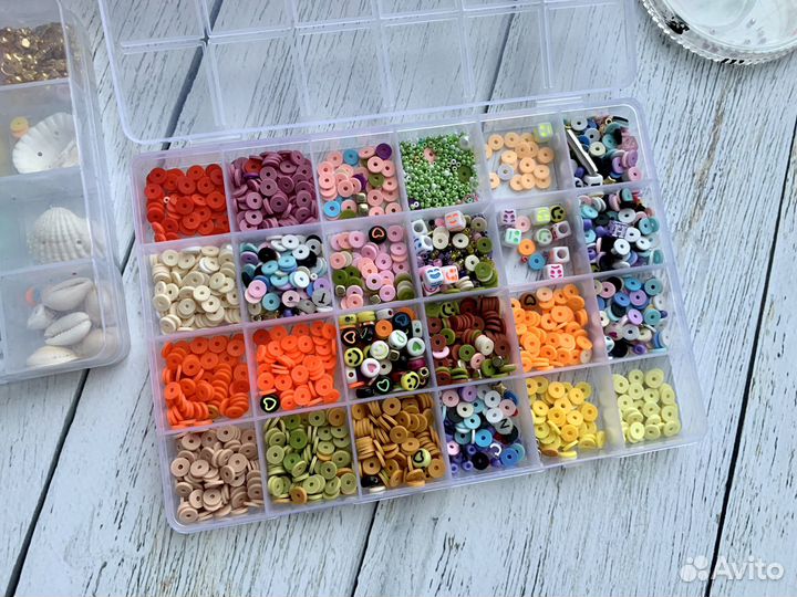 Плоский бисер пакетом для рукоделия