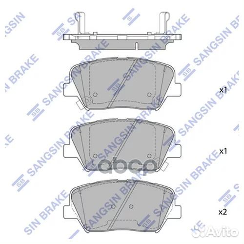 Колодки передние hyundai genesis G80 (2WD) 2016
