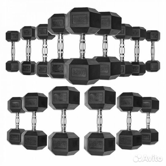 Гантельный ряд, гантели 171кг. В наличии и др.вес