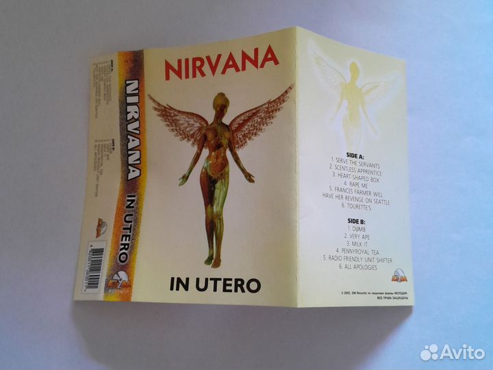 Nirvana in utero вкладыш для аудиокассеты