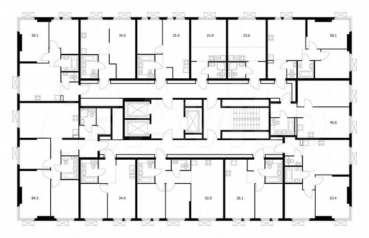 2-к. квартира, 34,5 м², 6/22 эт.