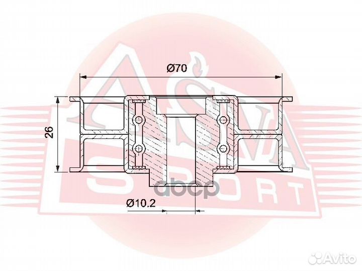 Ролик натяжной mtbp017 mtbp-017 asva