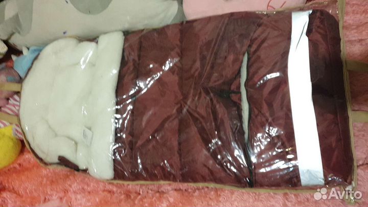 Новый меховой конверт в коляску