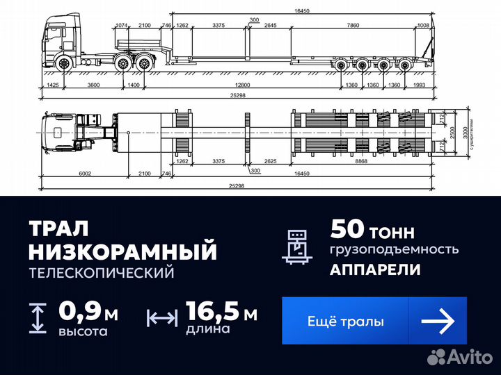 Негабаритные грузоперевозки / Трал v-1247