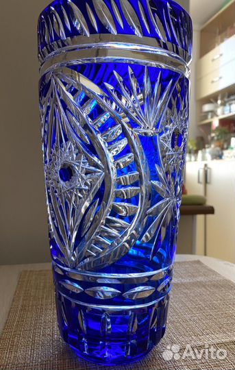 Синий хрусталь, ваза СССР