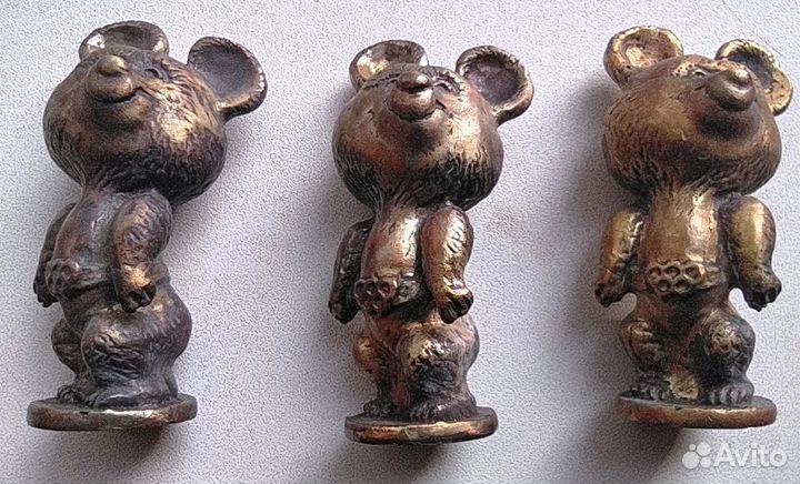 Бронзовая статуэтка Мишка Олимпиада 80 ссср.Бронза