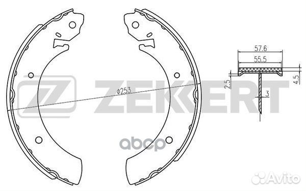 Колодки торм. бараб. задн. Hyundai H100 93- So