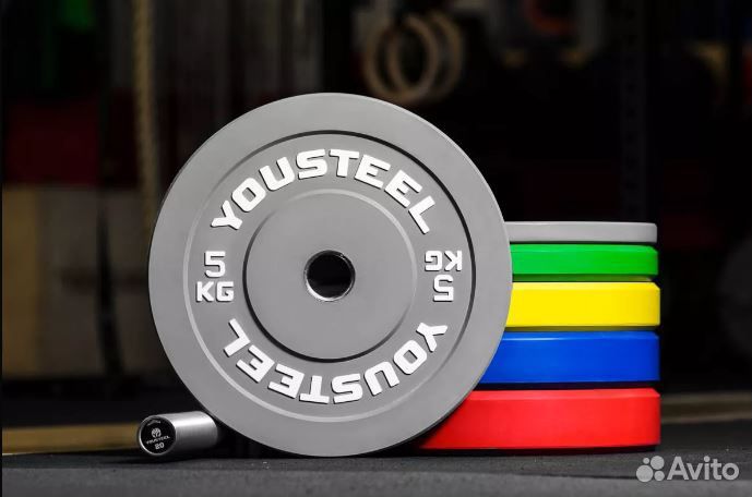 Диск каучуковый цветной 5 кг серый