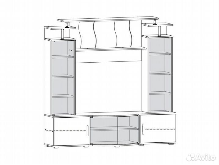 Стенка готовая 1,85м