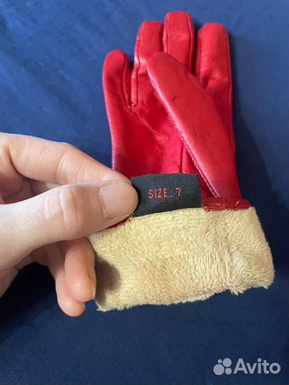 Перчатки женские кожаные 7 размер