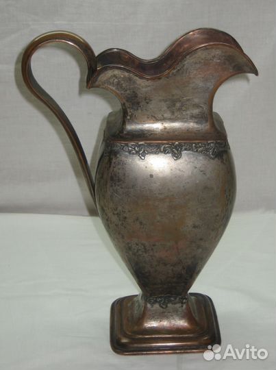 Кувшин медный, серебрение. Ксимантовский. N1432