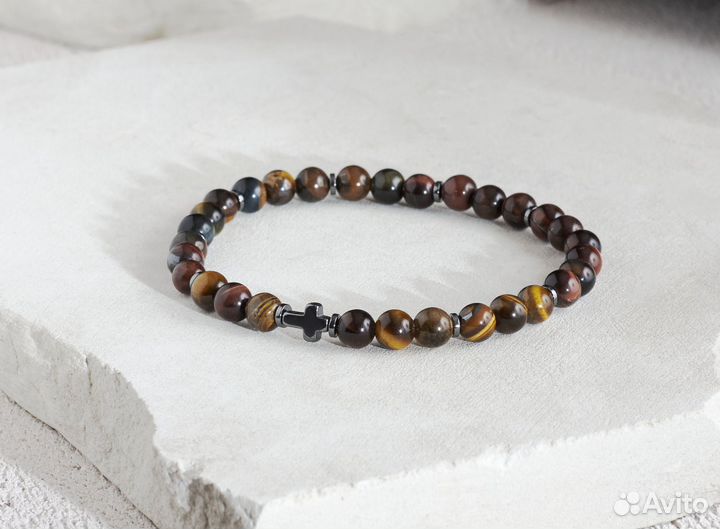 Мужской браслет из натуральных камней