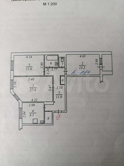 3-к. квартира, 67 м², 3/10 эт.
