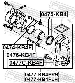 0477c-kb4f скоба переднего тормозного суппорта