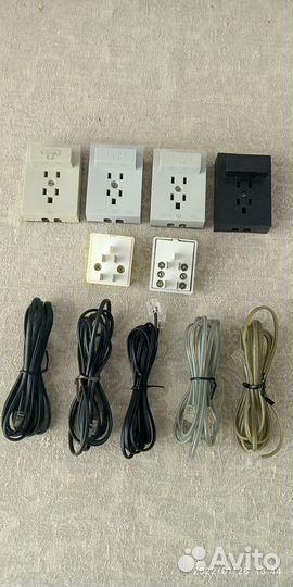 Телефонные розетки, кабели