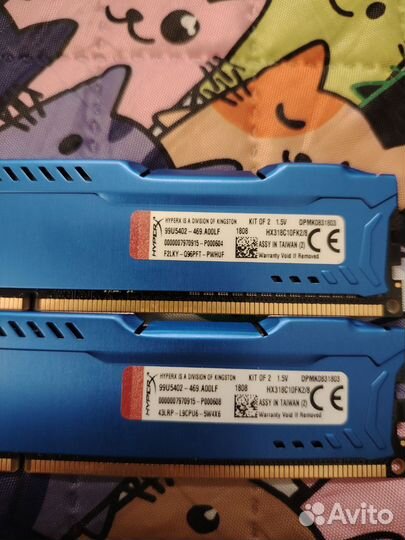 Оперативная память Hyper X Fury DDR3 1866Mhz 2x4GB