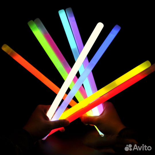 Светящаяся палочка (хис) размер 35х1,5см. (зелёный