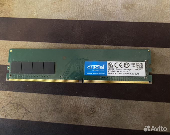 Оперативная память crucial ddr4 8gb 2666