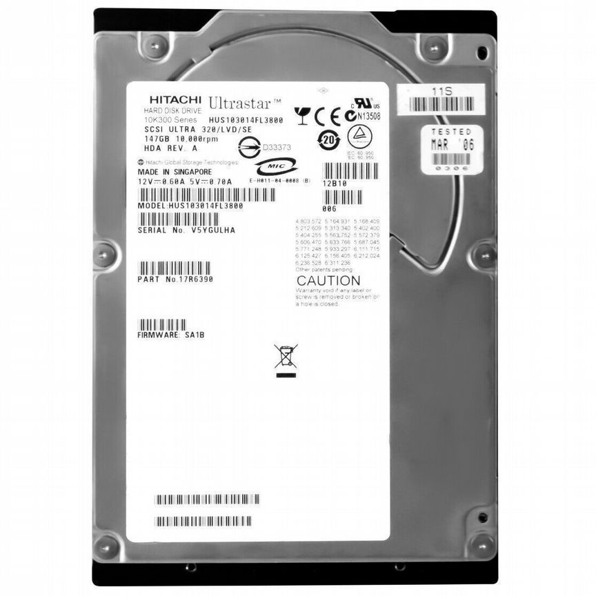 [HUS103014FL3800] Жесткий Диск Hitachi 147gb 3.5" Hus103014fl3800