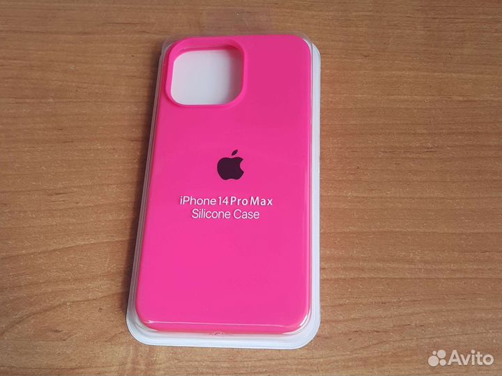 Силиконовый чехол на айфон 14 Pro Max розовый