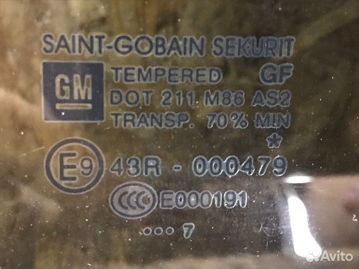 Форточка двери задняя левая Opel Corsa D хетчбек