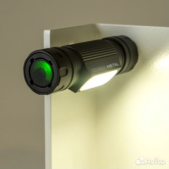 Фонарь яркий луч LH-220М Cobra Мetal налобный, COB